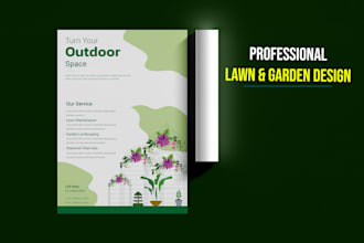 create eye catching landscape garden flyers, postcards