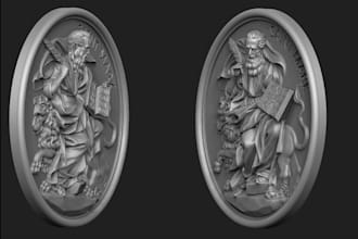 sculpt 3d bas relief, 3d coin bas, 3d medallion, 3d coin model for 3d printing