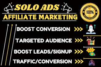 do USA solo ads, affiliate link promotion, sign up, MLM leads, boost conversion