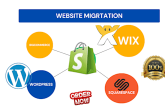do web site migration wix squarespace wordpress bigcommerce wix to shopify store