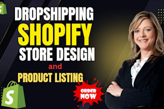 design a shopify store and manage product listings