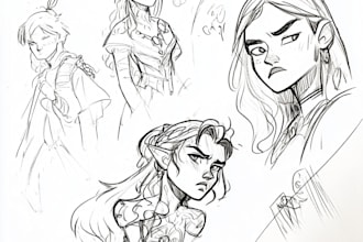 draw sketches with your character