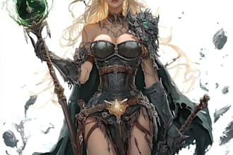 create a  dnd character art and dnd character art
