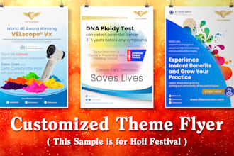 design themed flyers for festivals, events, and special promotions