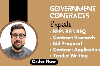 find government contracts, write wining bid proposal, respond to rfp, tender