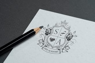 design vintage family crest coat of arms heraldic emblem and school logo