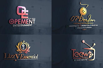 do custom minimalist logo design, brand identity with complete branding kit