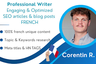write optimized SEO articles and blog posts in french