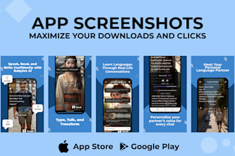create eye catching app store and google play screenshots professionally