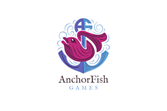 design anchor fish games logo