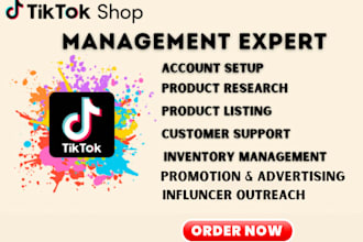 setup tiktok shop, manage tiktok shop and tiktok shop affiliate marketing