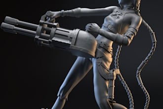 do 3d action figures miniature hero super villain zbrush model for printing