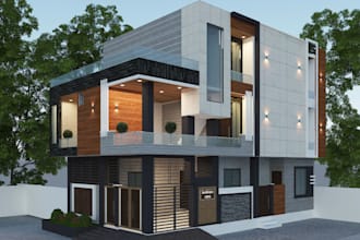 rebuild 3d house architectural design,render cgi facade,decor interior,elevation