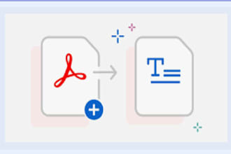 convert pdfs to word, images to word, data entry, proof read