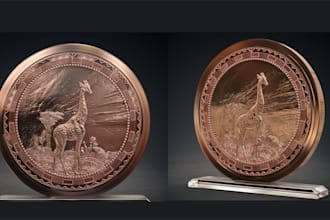 sculpt 3d coin model, 3d printing, 3d coin, 3d spinning logo, coin design 3d cad