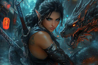 do dnd character designs, concept art, digital art for you