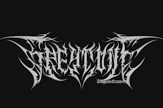draw black, slam, or death metal logo for your band