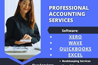 do setup, clean up and bookkeeping in quickbooks online, xero and wave