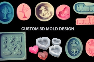 design custom 3d mold design silicone mold plastic mold resin mold for 3d print
