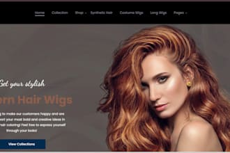 design profitable hair extension website hair extension shopify store dropship