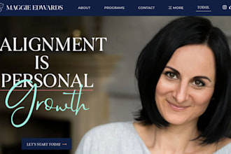 design life coaching website, speaker website, consulting website or trainer web