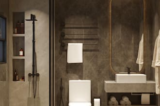 do interior design for bathroom rendering using 3ds max