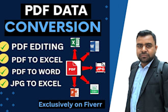 convert PDF to excel, scan pages to word or excel, and file conversion