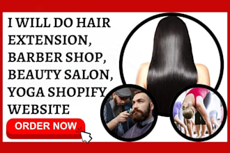 do hair extension, barber shop, beauty salon yoga shopify website