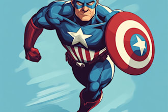 draw your superhero character in comic style