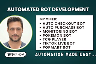 do auto purchase bot, auto checkout bot, ticktok live bot, monitoring bot