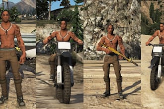 make custom fivem peds, clothes, weapon, fivem uep