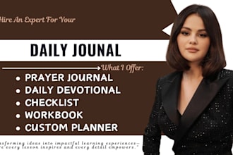 design custom journal planner checklist workbook digital prayer journal