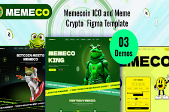 create crypto meme website, build crypto token site, meme coin website, nft site