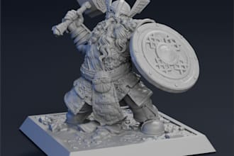 sculpt 3d miniatures warhammer, ttrpg 3d scenery, dnd zbrush printable, 3d model