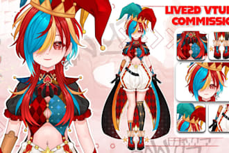 custom vtuber model, 2d vtuber model, rig and animate live2d 3d vtuber anime