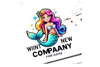 do crate mermaid mascot logo design with unlimited review