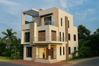 do revit architecture and 3d modelling and rendering