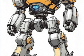 make  robot mecha characters and og concept art