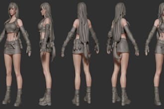 create high quality 3d character models for games, animation, and VR project