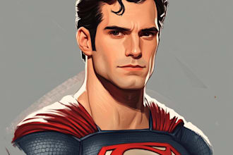 draw superhero cartoon characters, caricatures, logo from your photo