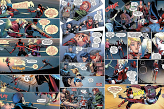 draw comic book storyboard manga page comics strip graphic novel webcomic cover