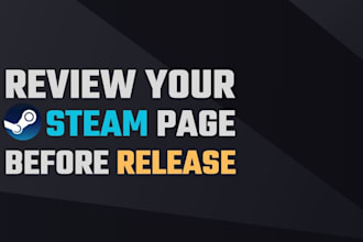 review steam page and suggest improvements