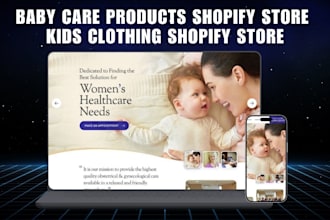 design exquisite baby clothing shopify store baby care products shopify store