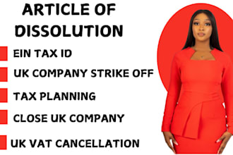 strike off, dissolve, close a uk limited company, account tax filing, ein tax id