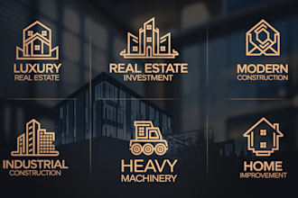 design a modern real estate and marketing agency logo