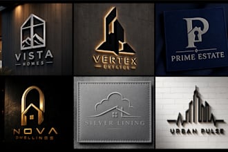 design unique luxury real estate logo for property and marketing agency