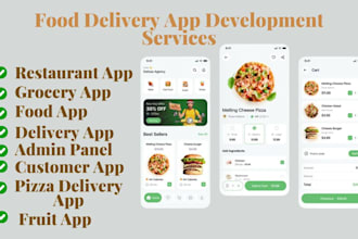 develop pizza app food delivery app grocery app restaurant café app vegan app