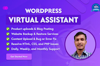 be wordpress virtual assistant to manage your website or online store