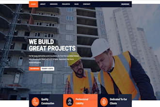 design construction website contractor website building engineer website