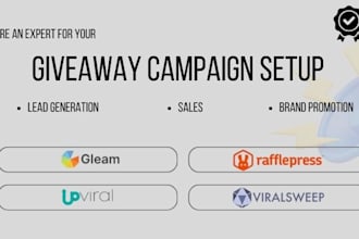 setup giveaway campaign, using gleam, upviral, viralsweep campaign